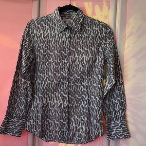 Coton Doux Long Sleeve Zebra Blouse